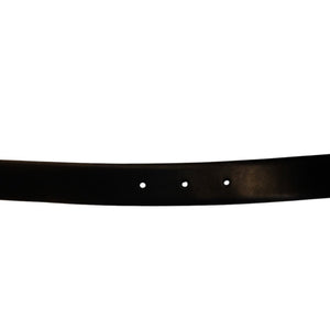 PRADA プラダ ベルト メタルバックル サイズ70/28 レザー ブラック シルバー金具 美品 中古 4b014160