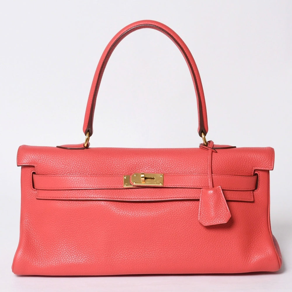 極美品 HERMES エルメス SHOULDER KELLY ショルダーケリー ショルダーバッグ トリヨンクレマンス ローズキャンディ ゴールド金具 □N刻印 中古 4a000802