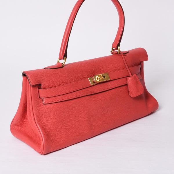極美品 HERMES エルメス SHOULDER KELLY ショルダーケリー ショルダーバッグ トリヨンクレマンス ローズキャンディ ゴールド金具 □N刻印 中古 4a000802