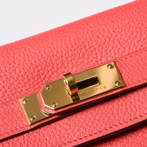 極美品 HERMES エルメス SHOULDER KELLY ショルダーケリー ショルダーバッグ トリヨンクレマンス ローズキャンディ ゴールド金具 □N刻印 中古 4a000802