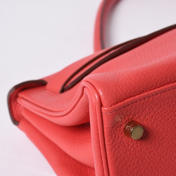 極美品 HERMES エルメス SHOULDER KELLY ショルダーケリー ショルダーバッグ トリヨンクレマンス ローズキャンディ ゴールド金具 □N刻印 中古 4a000802