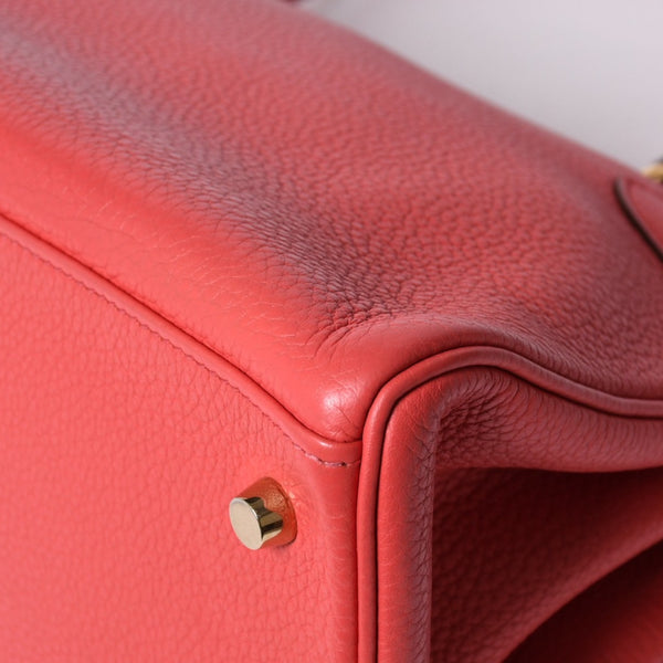 極美品 HERMES エルメス SHOULDER KELLY ショルダーケリー ショルダーバッグ トリヨンクレマンス ローズキャンディ ゴールド金具 □N刻印 中古 4a000802