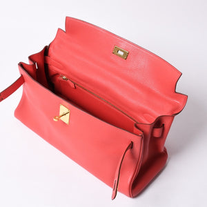 極美品 HERMES エルメス SHOULDER KELLY ショルダーケリー ショルダーバッグ トリヨンクレマンス ローズキャンディ ゴールド金具 □N刻印 中古 4a000802