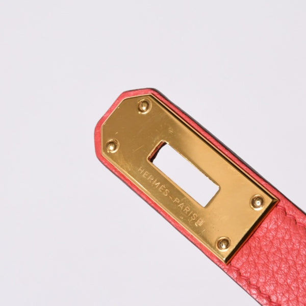 極美品 HERMES エルメス SHOULDER KELLY ショルダーケリー ショルダーバッグ トリヨンクレマンス ローズキャンディ ゴールド金具 □N刻印 中古 4a000802