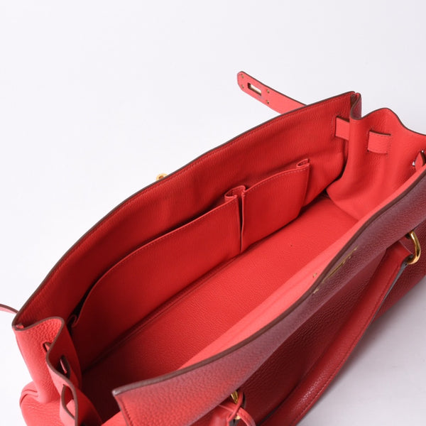 極美品 HERMES エルメス SHOULDER KELLY ショルダーケリー ショルダーバッグ トリヨンクレマンス ローズキャンディ ゴールド金具 □N刻印 中古 4a000802