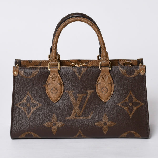 New and unused LOUIS VUITTON On the Go EW 2WAY bag M46653 Monogram Giant Reverse Brown Used 4a000739