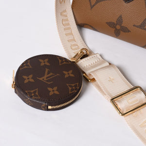 New and unused LOUIS VUITTON On the Go EW 2WAY bag M46653 Monogram Giant Reverse Brown Used 4a000739