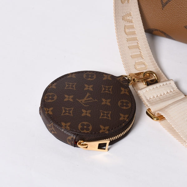 New and unused LOUIS VUITTON On the Go EW 2WAY bag M46653 Monogram Giant Reverse Brown Used 4a000739