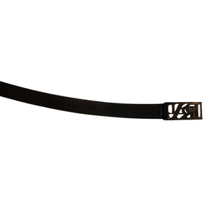 PRADA プラダ ベルト メタルバックル サイズ70/28 レザー ブラック シルバー金具 美品 中古 4b014160