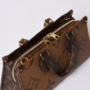 New and unused LOUIS VUITTON On the Go EW 2WAY bag M46653 Monogram Giant Reverse Brown Used 4a000739