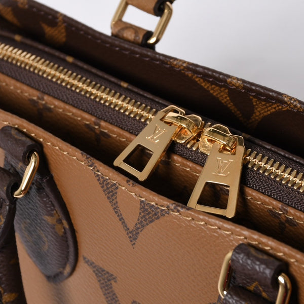 New and unused LOUIS VUITTON On the Go EW 2WAY bag M46653 Monogram Giant Reverse Brown Used 4a000739