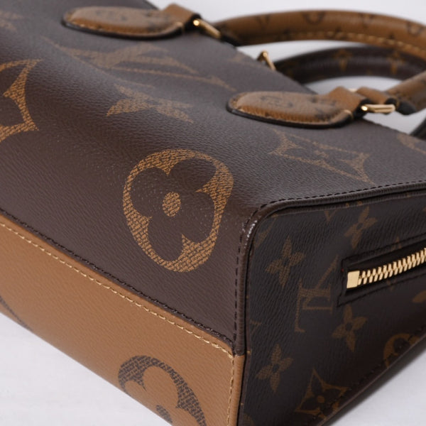 New and unused LOUIS VUITTON On the Go EW 2WAY bag M46653 Monogram Giant Reverse Brown Used 4a000739