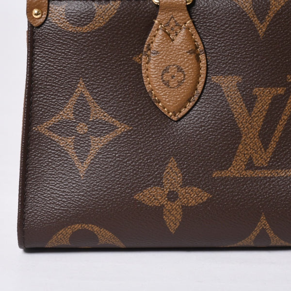New and unused LOUIS VUITTON On the Go EW 2WAY bag M46653 Monogram Giant Reverse Brown Used 4a000739