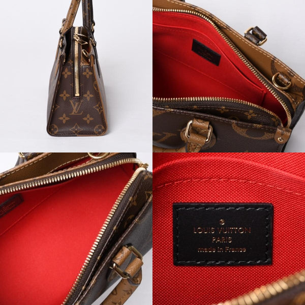 New and unused LOUIS VUITTON On the Go EW 2WAY bag M46653 Monogram Giant Reverse Brown Used 4a000739
