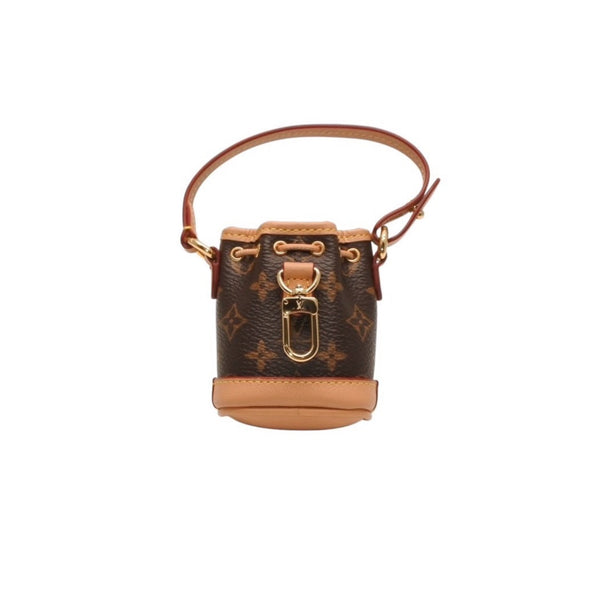 新品未使用 LOUIS VUITTON ルイヴィトン ビジューサック マイクロ ノエ キーホルダー チャーム モノグラム M00818 中古 4a000709