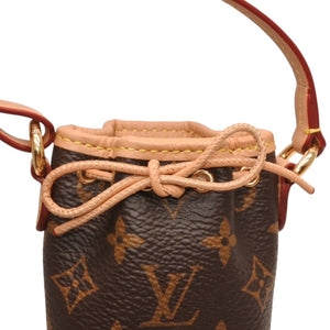 新品未使用 LOUIS VUITTON ルイヴィトン ビジューサック マイクロ ノエ キーホルダー チャーム モノグラム M00818 中古 4a000709
