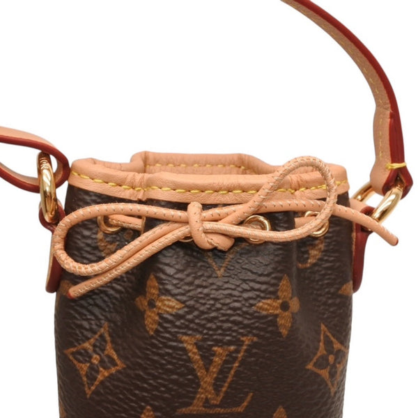 新品未使用 LOUIS VUITTON ルイヴィトン ビジューサック マイクロ ノエ キーホルダー チャーム モノグラム M00818 中古 4a000709