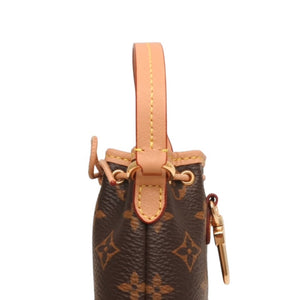 新品未使用 LOUIS VUITTON ルイヴィトン ビジューサック マイクロ ノエ キーホルダー チャーム モノグラム M00818 中古 4a000709