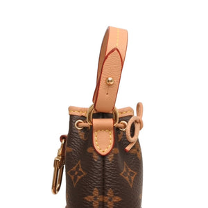新品未使用 LOUIS VUITTON ルイヴィトン ビジューサック マイクロ ノエ キーホルダー チャーム モノグラム M00818 中古 4a000709