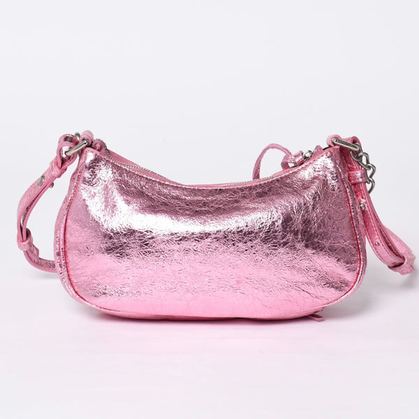 BALENCIAGA Le Cagole Mini Chain Shoulder Bag Pink 695814・5816・0・527545 Good Condition Used 4a000374