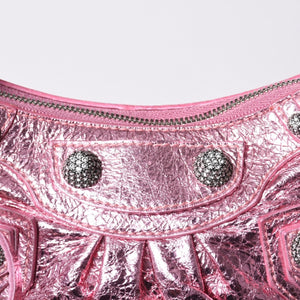 BALENCIAGA Le Cagole Mini Chain Shoulder Bag Pink 695814・5816・0・527545 Good Condition Used 4a000374