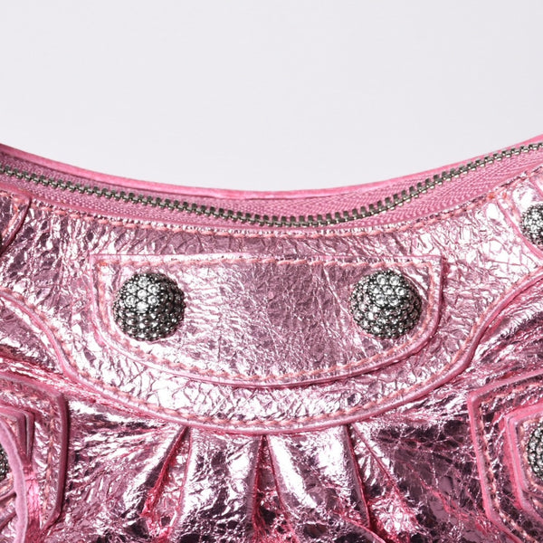 BALENCIAGA Le Cagole Mini Chain Shoulder Bag Pink 695814・5816・0・527545 Good Condition Used 4a000374