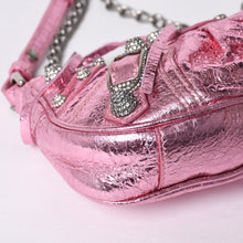 画像をギャラリービューアに読み込む, BALENCIAGA バレンシアガ Le Cagole ル・カゴール Mini Chain ミニ チェーン ショルダーバッグ ピンク 695814・5816・0・527545 美品 中古 4a000374