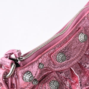 BALENCIAGA Le Cagole Mini Chain Shoulder Bag Pink 695814・5816・0・527545 Good Condition Used 4a000374