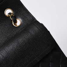 画像をギャラリービューアに読み込む, 極美品 CHANEL シャネル マトラッセ23 Wフラップ Wチェーンショルダーバッグ ランダム番台 キャビアスキン ブラック 中古 4a000775