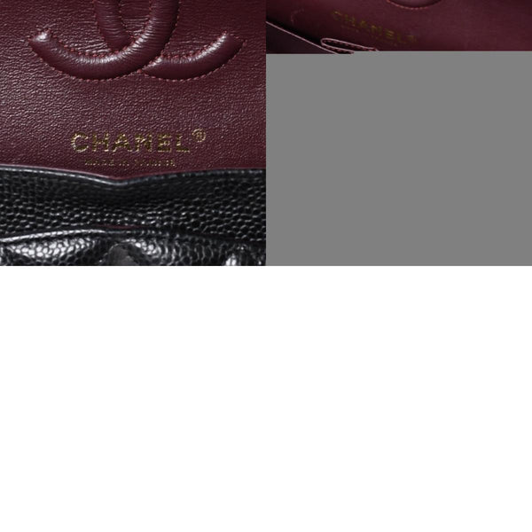 極美品 CHANEL シャネル マトラッセ23 Wフラップ Wチェーンショルダーバッグ ランダム番台 キャビアスキン ブラック 中古 4a000775