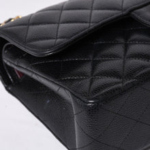 画像をギャラリービューアに読み込む, 極美品 CHANEL シャネル マトラッセ23 Wフラップ Wチェーンショルダーバッグ ランダム番台 キャビアスキン ブラック 中古 4a000775