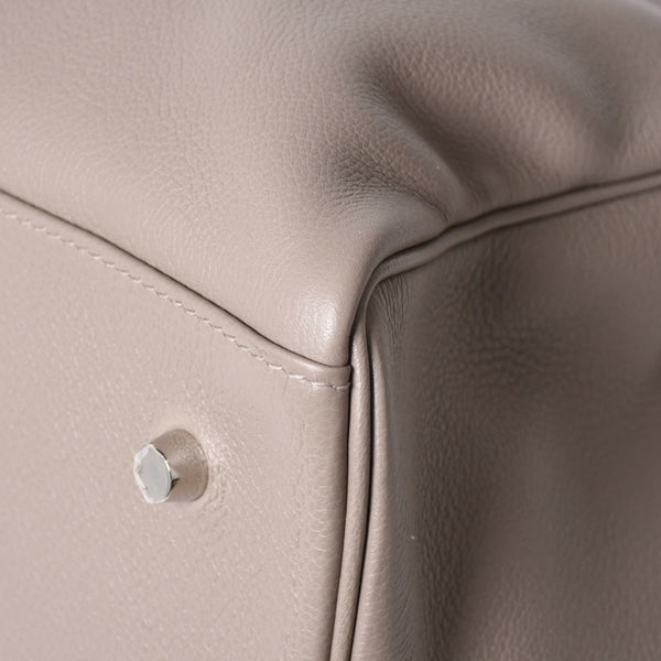 極美品 HERMES エルメス ケリー 50 ハンドバッグ グリアスファルト エバーカラー シルバー金具 Y刻印 中古 4a005300