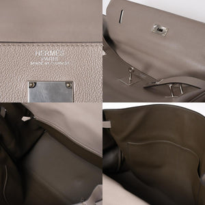 極美品 HERMES エルメス ケリー 50 ハンドバッグ グリアスファルト エバーカラー シルバー金具 Y刻印 中古 4a005300