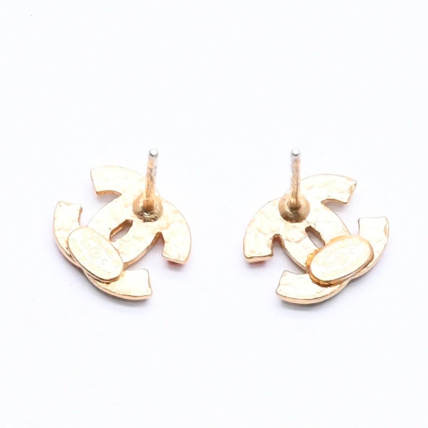 極美品 CHANEL シャネル ピアス イヤリング ココマーク ラインストーン ゴールド マルチカラー 03C刻印 重量約1.54g 中古 4a005157