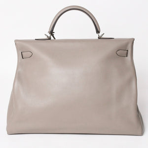 極美品 HERMES エルメス ケリー 50 ハンドバッグ グリアスファルト エバーカラー シルバー金具 Y刻印 中古 4a005300