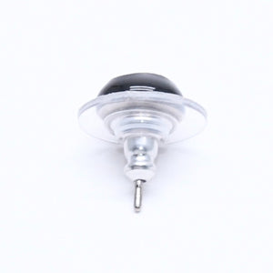 極美品 CHANEL シャネル ボタンピアス ピアス ココマーク ブラック シルバー 03C刻印 重量約2.42g 中古 4a005149