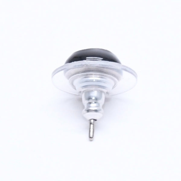 極美品 CHANEL シャネル ボタンピアス ピアス ココマーク ブラック シルバー 03C刻印 重量約2.42g 中古 4a005149