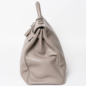 極美品 HERMES エルメス ケリー 50 ハンドバッグ グリアスファルト エバーカラー シルバー金具 Y刻印 中古 4a005300