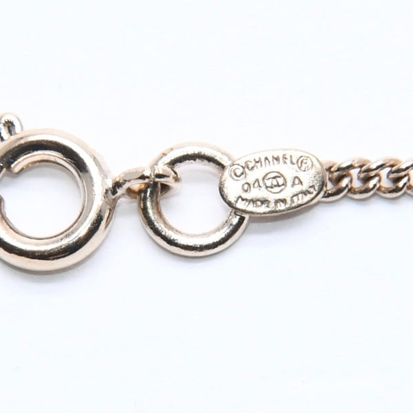 極美品 CHANEL シャネル ネックレス ゴールド マルチカラー ラインストーン 04A刻印 重量約5.12g 中古 4a005156
