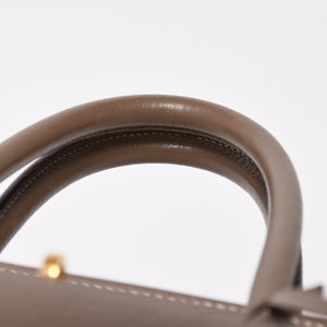 HERMES エルメス BIRKIN バーキン35 エトープ ゴールド金具 トリヨンクレマンス ハンドバッグ □P刻印 美品 中古 4a008391