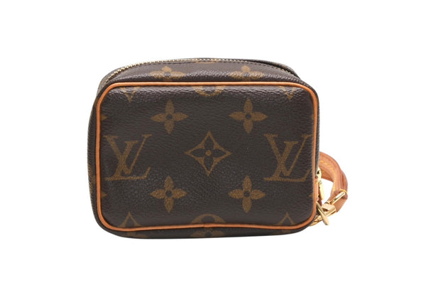 極美品 LOUIS VUITTON ルイヴィトン トゥルース ワピティ ポーチ M58030 モノグラム ブラウン PVC レザー 中古 4b013204