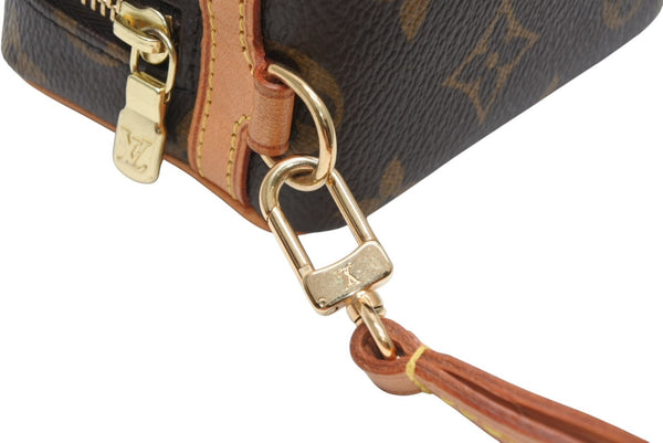 極美品 LOUIS VUITTON ルイヴィトン トゥルース ワピティ ポーチ M58030 モノグラム ブラウン PVC レザー 中古 4b013204