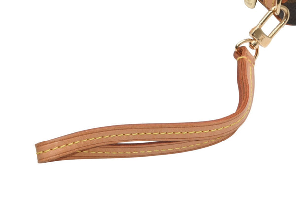 極美品 LOUIS VUITTON ルイヴィトン トゥルース ワピティ ポーチ M58030 モノグラム ブラウン PVC レザー 中古 4b013204
