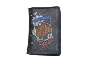 LOUIS VUITTON ルイヴィトン モノグラムエクリプス オーガナイザー ドゥ ポッシュ イニシャル入り カードケース M80911 ブラック ブルー PVC レザー 良品 中古 4b012841