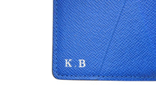 Load image into Gallery viewer, LOUIS VUITTON ルイヴィトン モノグラムエクリプス オーガナイザー ドゥ ポッシュ イニシャル入り カードケース M80911 ブラック ブルー PVC レザー 良品 中古 4b012841