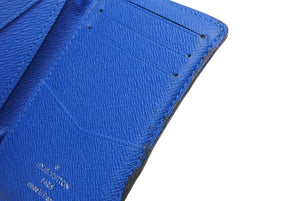 LOUIS VUITTON ルイヴィトン モノグラムエクリプス オーガナイザー ドゥ ポッシュ イニシャル入り カードケース M80911 ブラック ブルー PVC レザー 良品 中古 4b012841