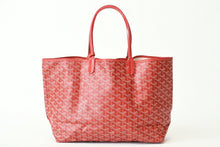 Load image into Gallery viewer, 新品同様 GOYARD ゴヤール サンルイPM バッグ トートバッグ STLCROPMLTY02CL02P PVC レザー レッド シルバー金具 中古 4b013406