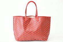 Load image into Gallery viewer, 新品同様 GOYARD ゴヤール サンルイPM バッグ トートバッグ STLCROPMLTY02CL02P PVC レザー レッド シルバー金具 中古 4b013406