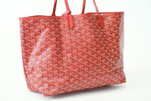 Load image into Gallery viewer, 新品同様 GOYARD ゴヤール サンルイPM バッグ トートバッグ STLCROPMLTY02CL02P PVC レザー レッド シルバー金具 中古 4b013406