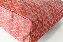 Load image into Gallery viewer, 新品同様 GOYARD ゴヤール サンルイPM バッグ トートバッグ STLCROPMLTY02CL02P PVC レザー レッド シルバー金具 中古 4b013406
